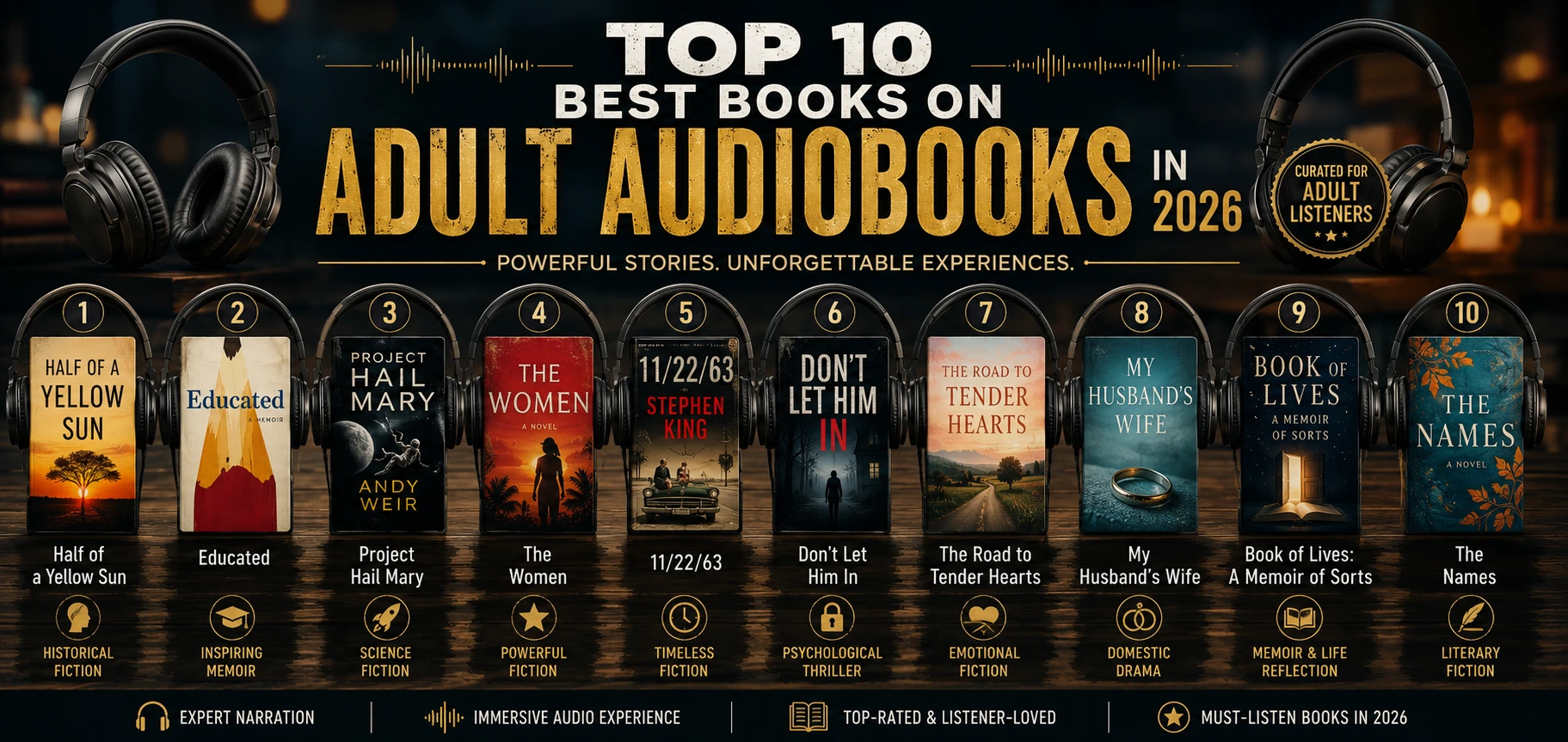 Top 10 Best Books on Adult Audiobooks in 2026
