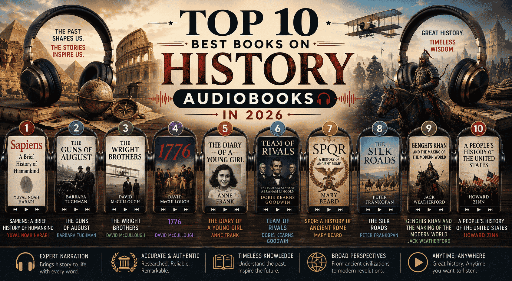 Top 10 Best Books on History Audiobooks in 2026